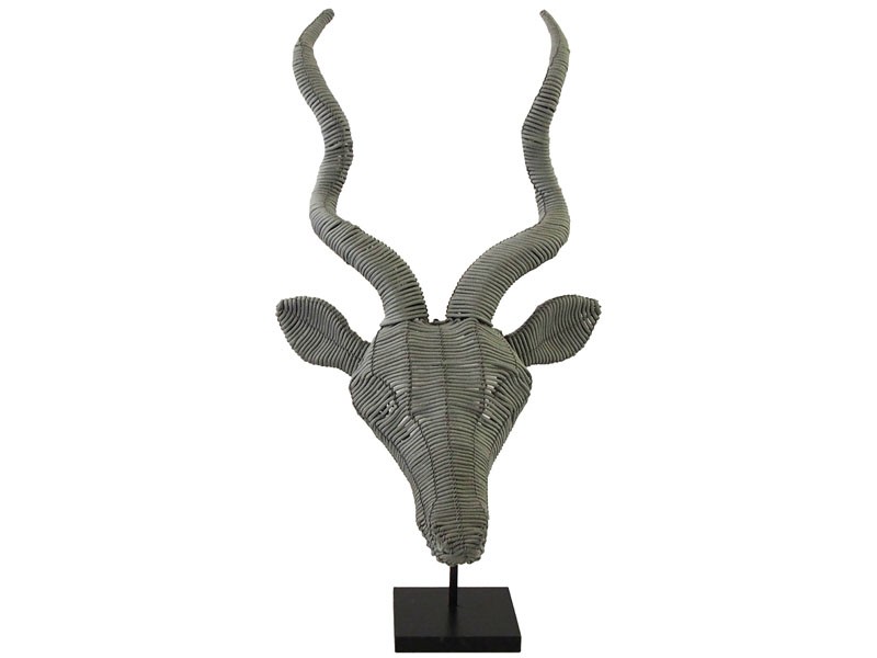 Rope Kudu Wall Hanging Grey